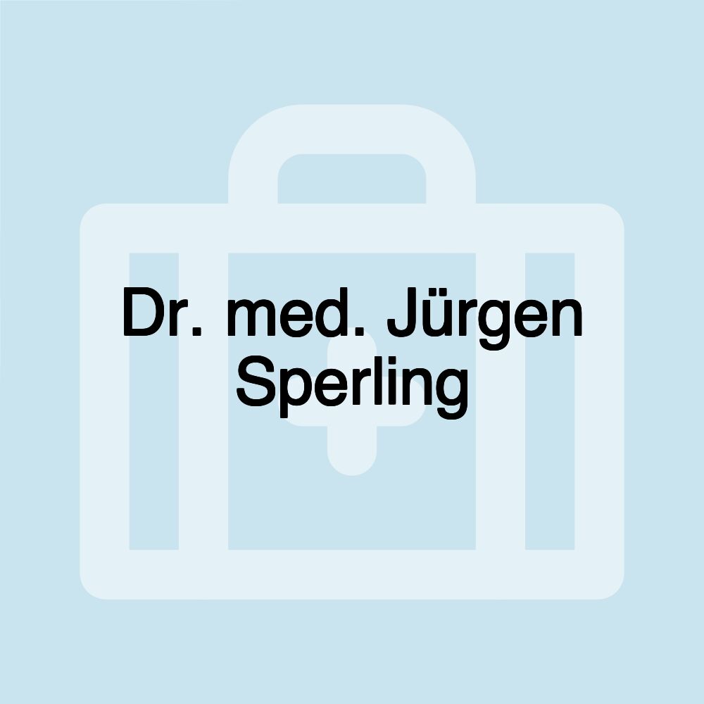 Dr. med. Jürgen Sperling