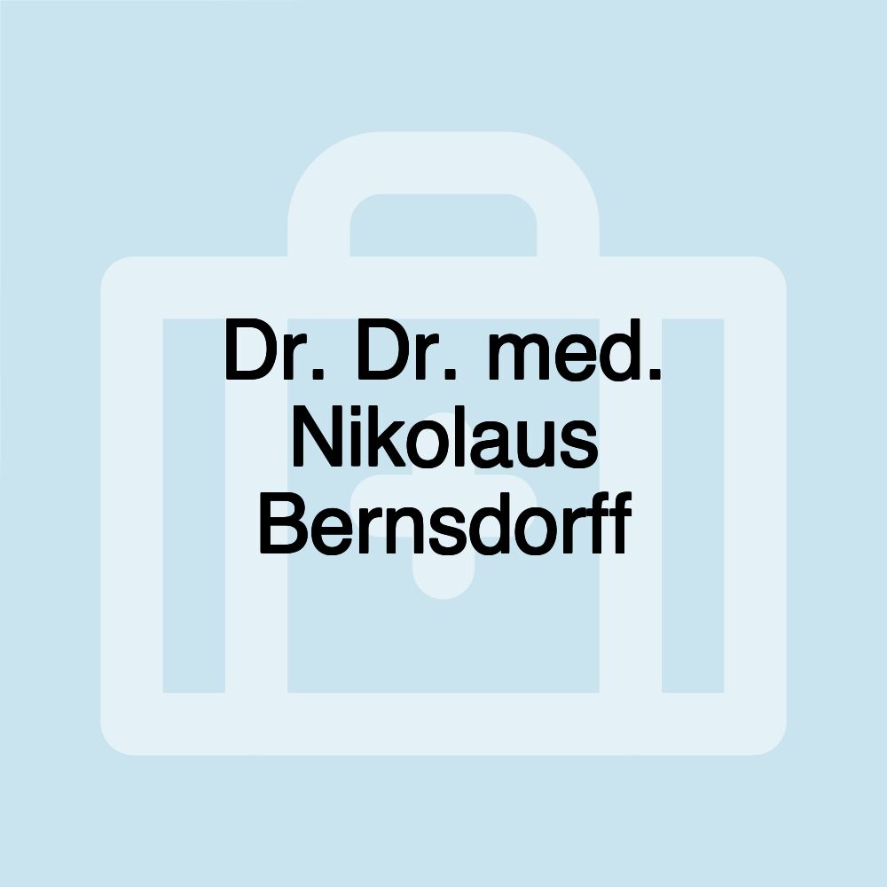 Dr. Dr. med. Nikolaus Bernsdorff