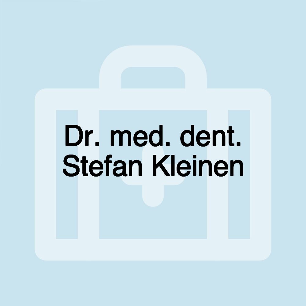 Dr. med. dent. Stefan Kleinen