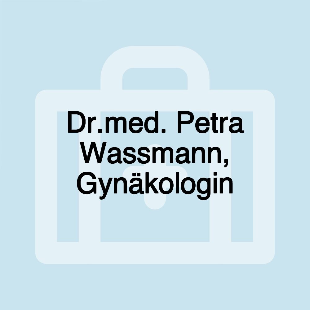 Dr.med. Petra Wassmann, Gynäkologin