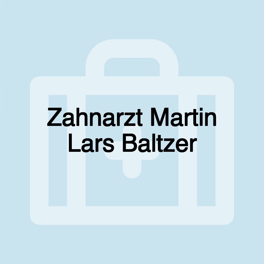 Zahnarzt Martin Lars Baltzer