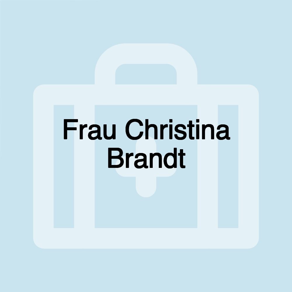 Frau Christina Brandt