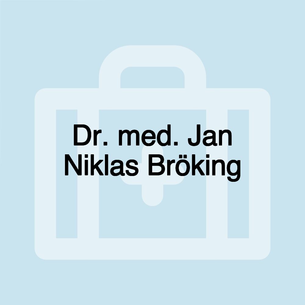 Dr. med. Jan Niklas Bröking