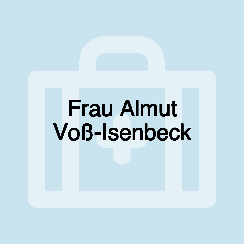 Frau Almut Voß-Isenbeck