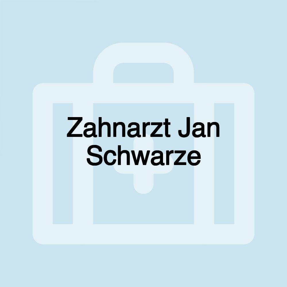 Zahnarzt Jan Schwarze