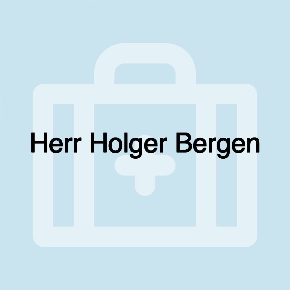 Herr Holger Bergen