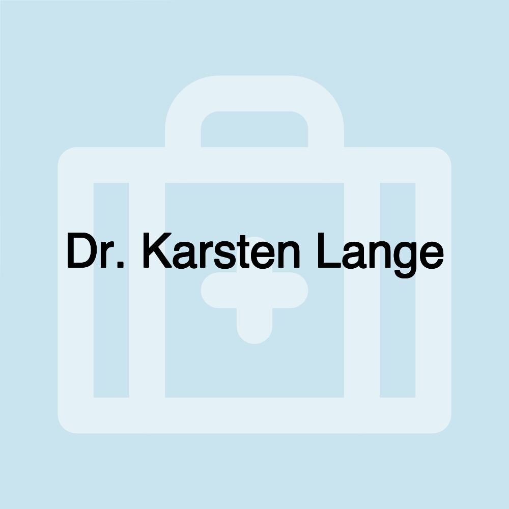 Dr. Karsten Lange