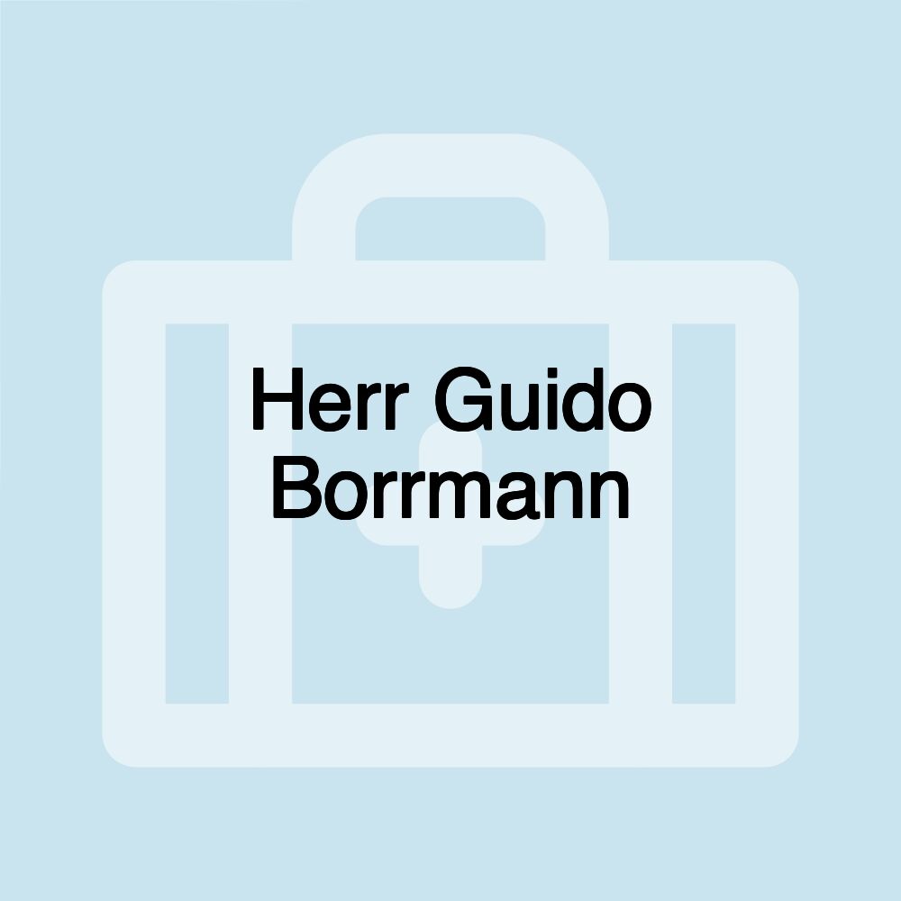 Herr Guido Borrmann