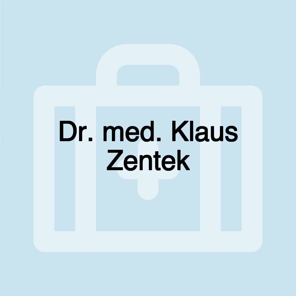 Dr. med. Klaus Zentek