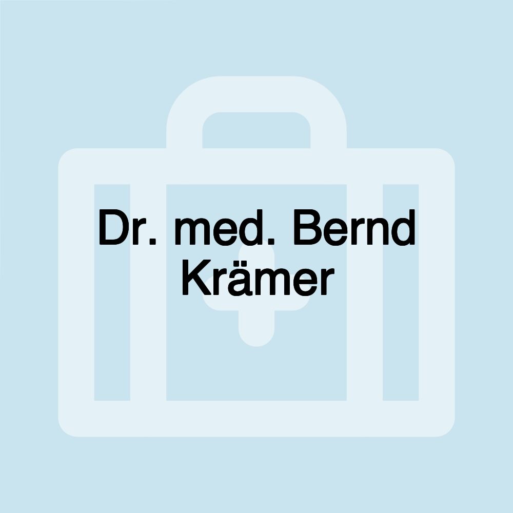 Dr. med. Bernd Krämer