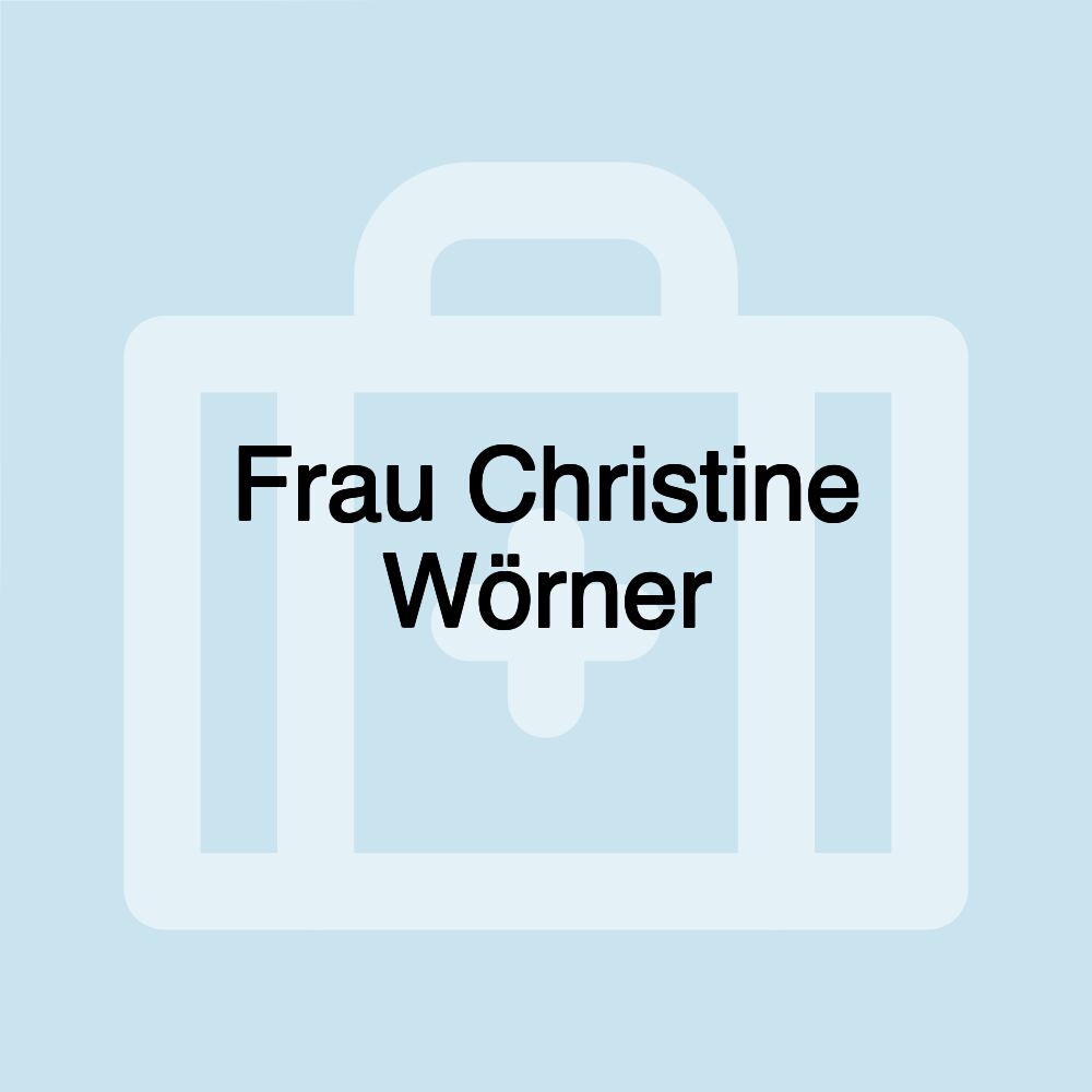 Frau Christine Wörner