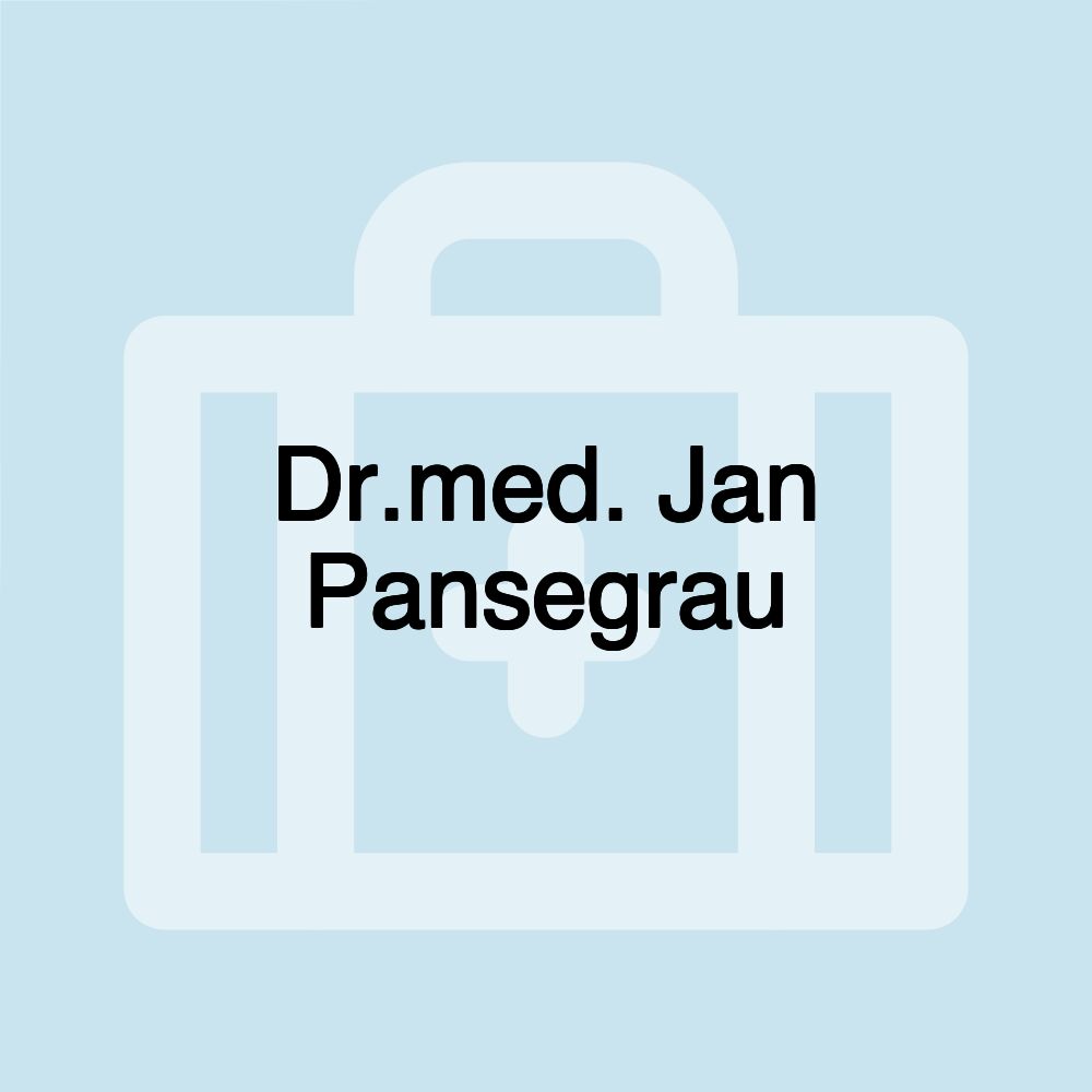 Dr.med. Jan Pansegrau