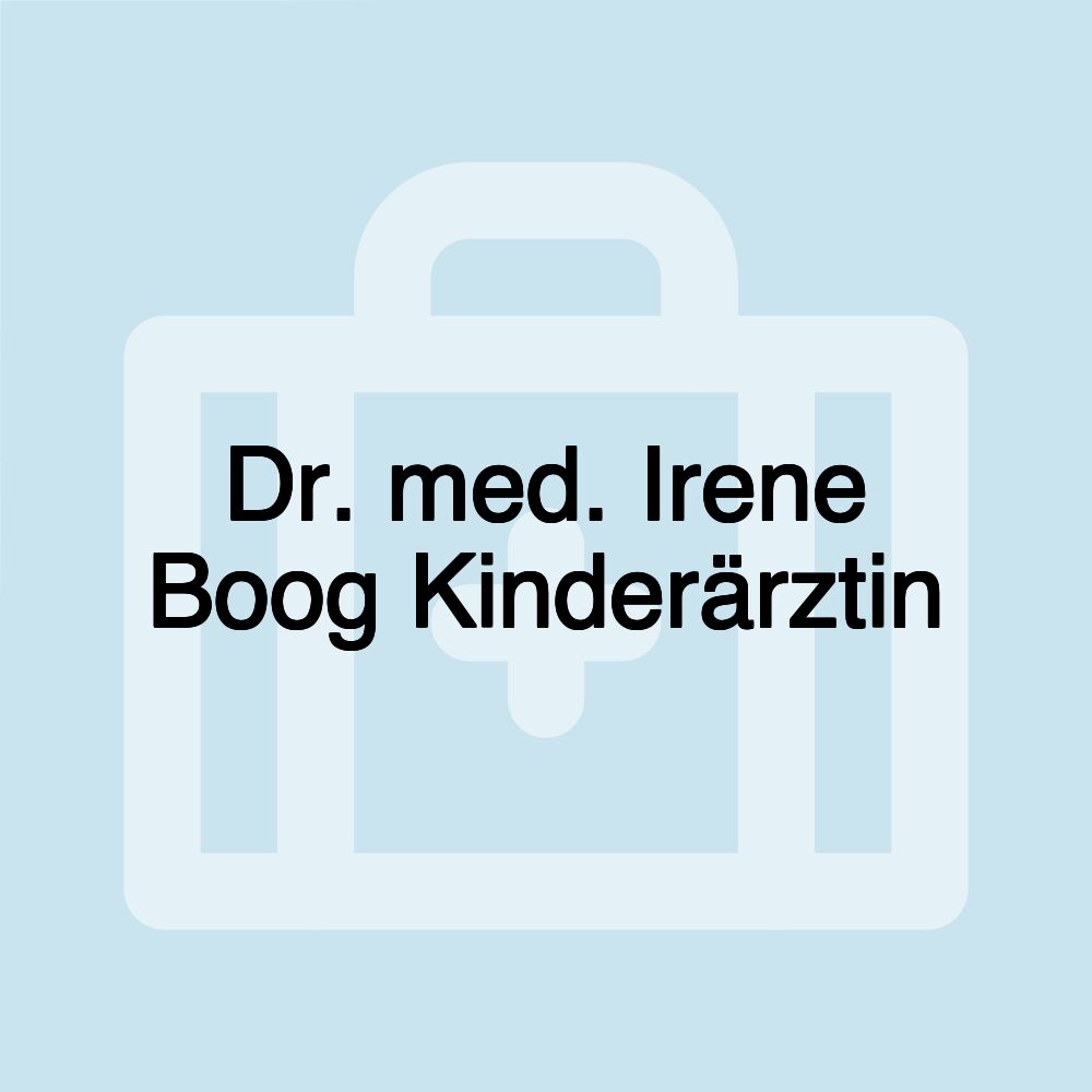 Dr. med. Irene Boog Kinderärztin