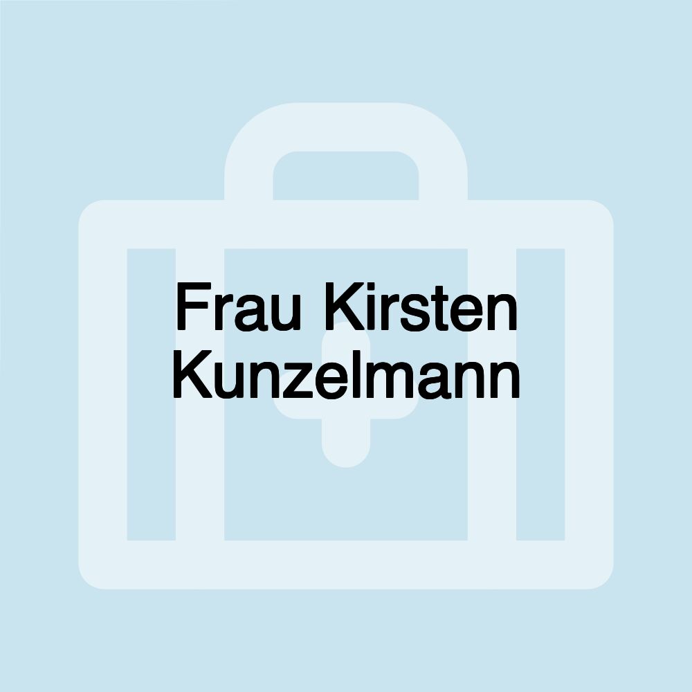 Frau Kirsten Kunzelmann