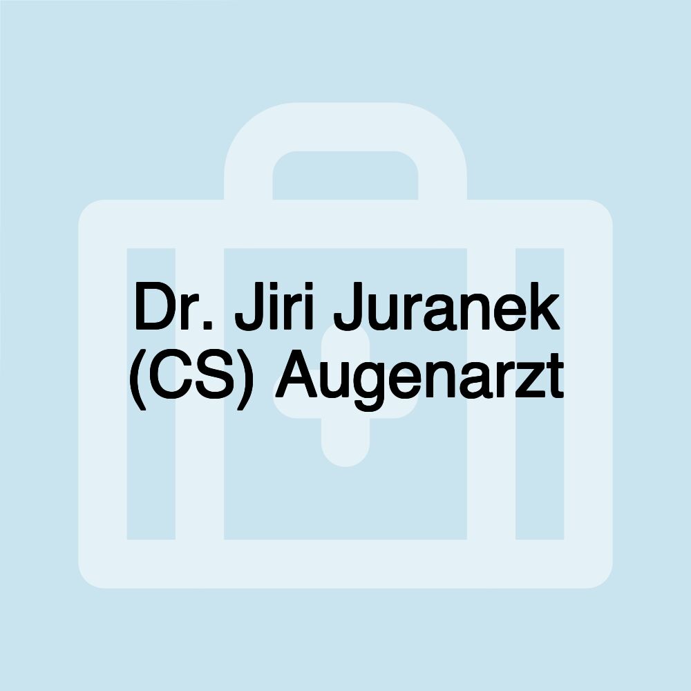 Dr. Jiri Juranek (CS) Augenarzt