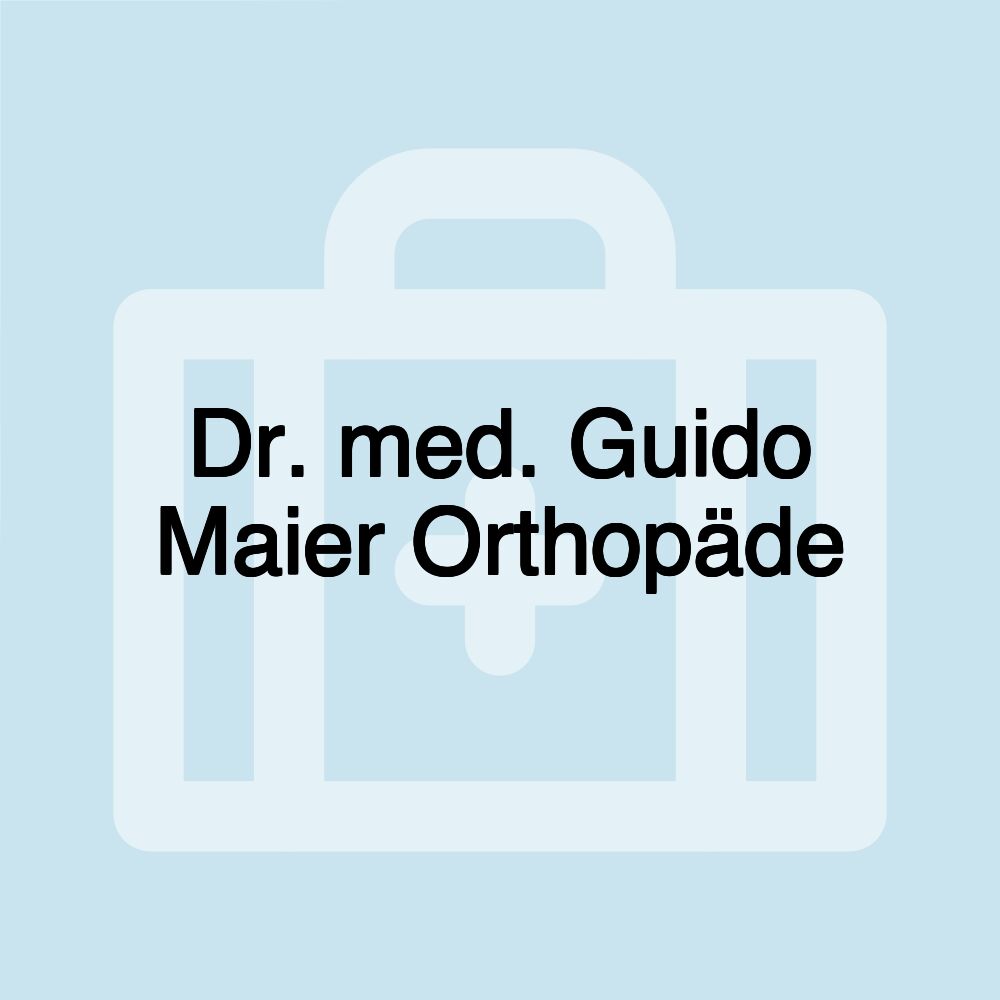 Dr. med. Guido Maier Orthopäde