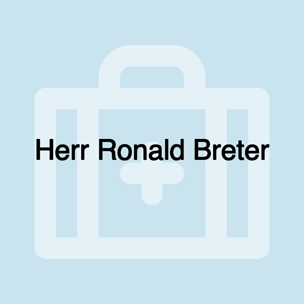 Herr Ronald Breter