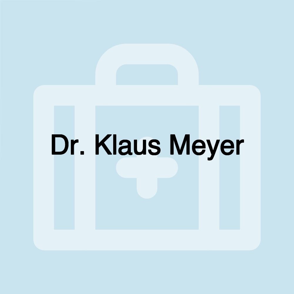 Dr. Klaus Meyer