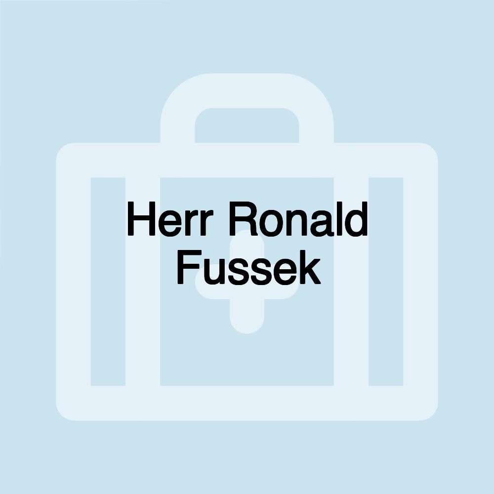 Herr Ronald Fussek