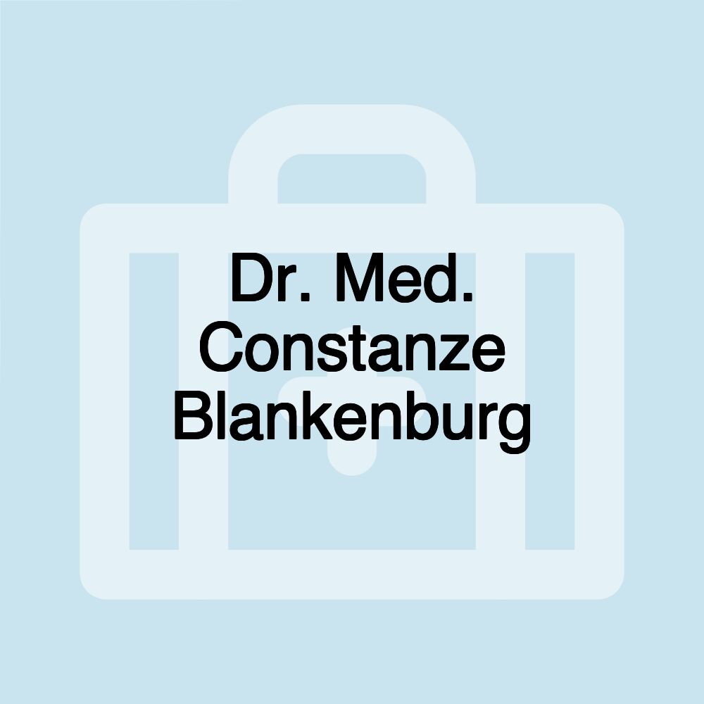 Dr. Med. Constanze Blankenburg