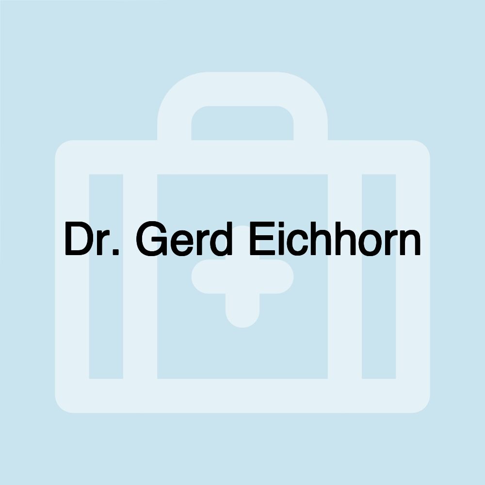 Dr. Gerd Eichhorn