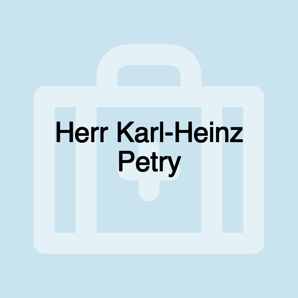 Herr Karl-Heinz Petry