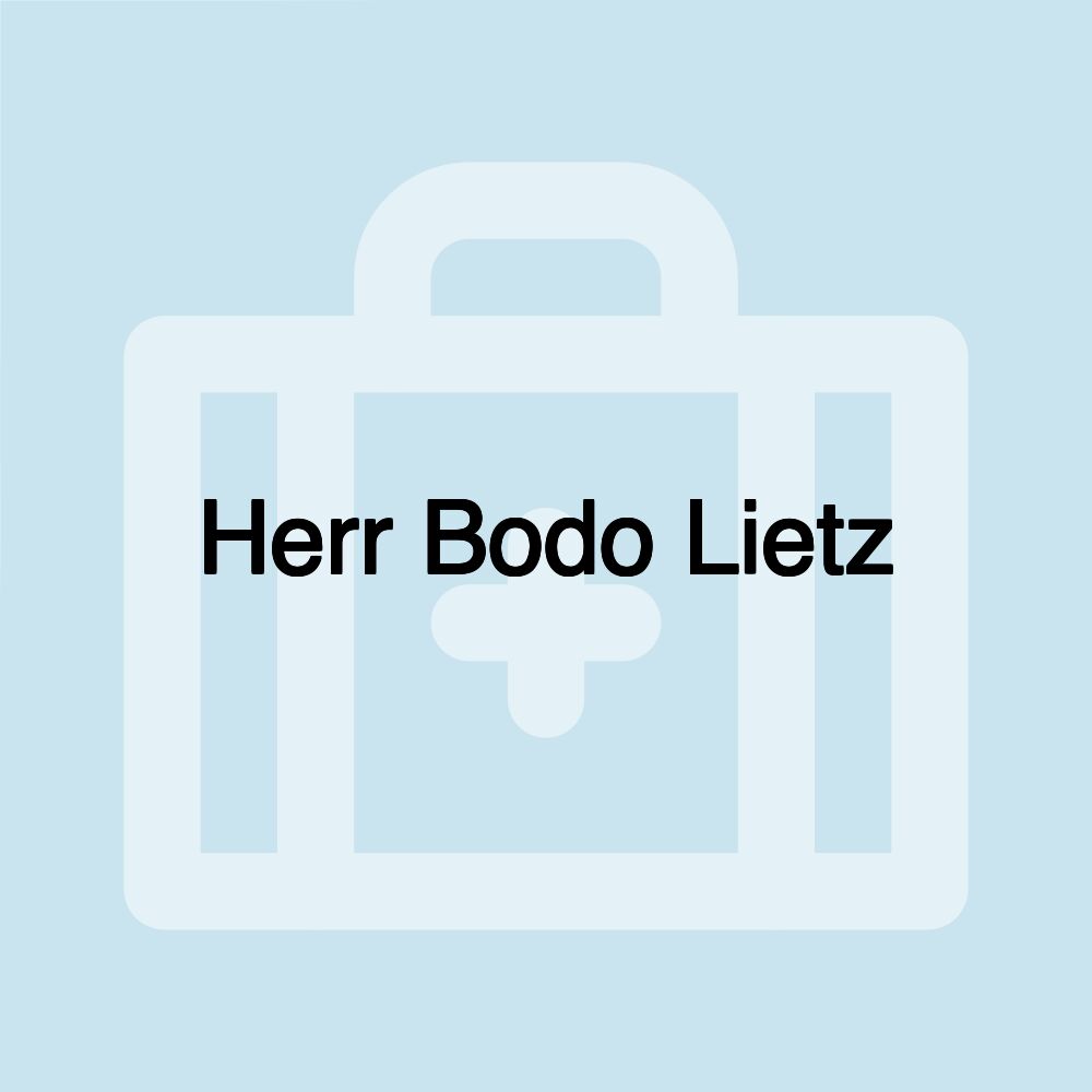 Herr Bodo Lietz