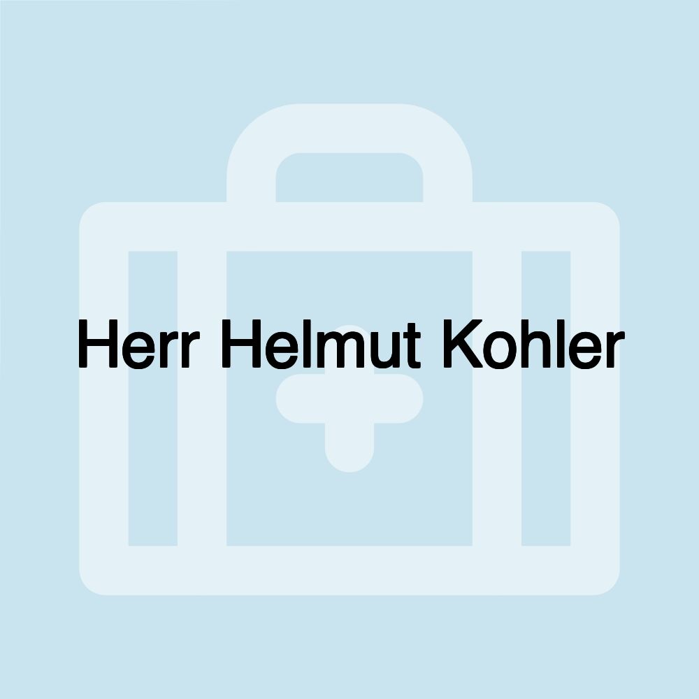 Herr Helmut Kohler