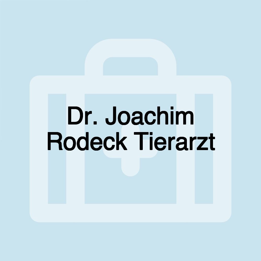 Dr. Joachim Rodeck Tierarzt