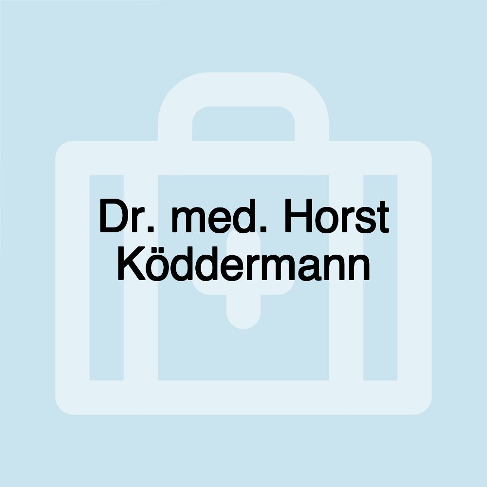 Dr. med. Horst Köddermann