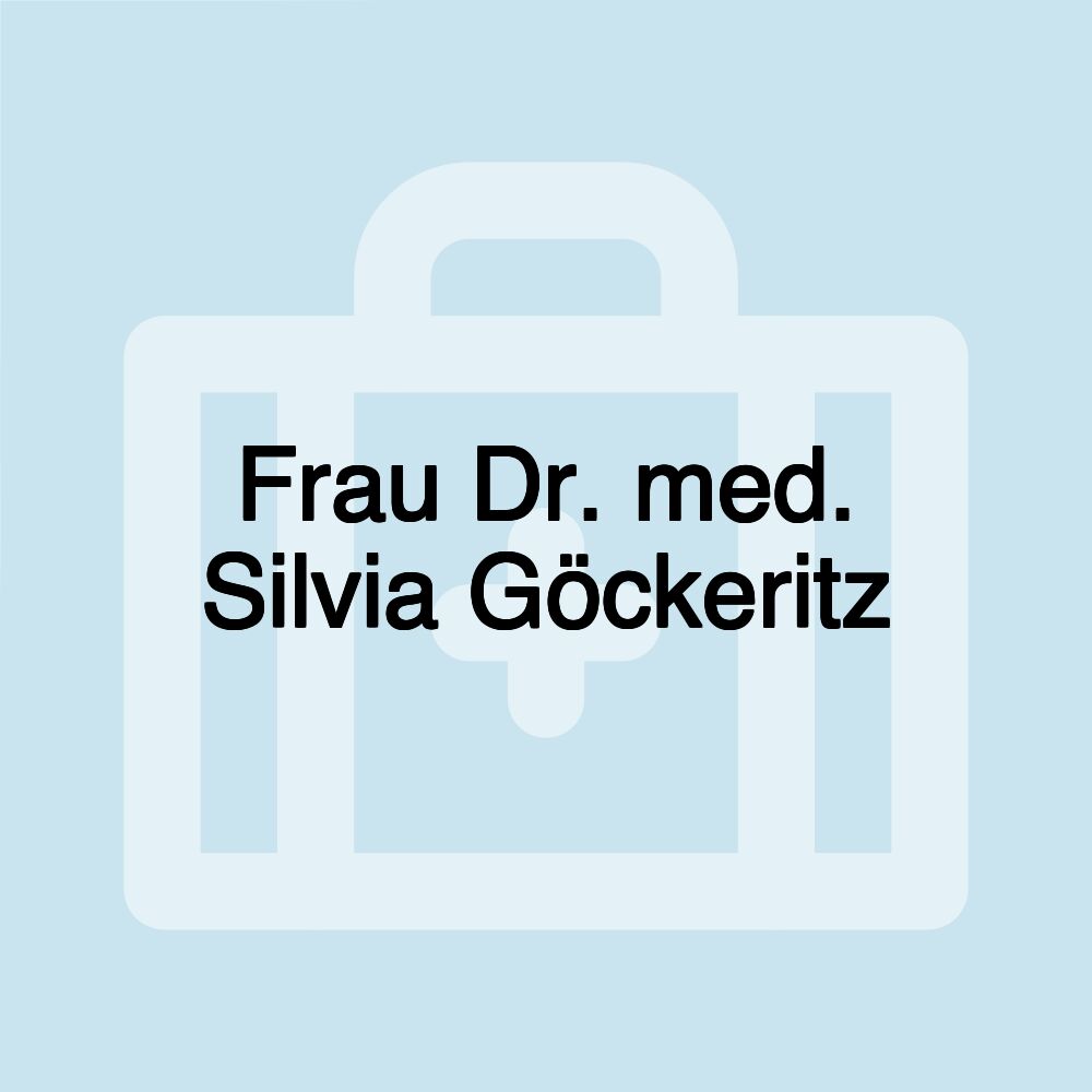 Frau Dr. med. Silvia Göckeritz