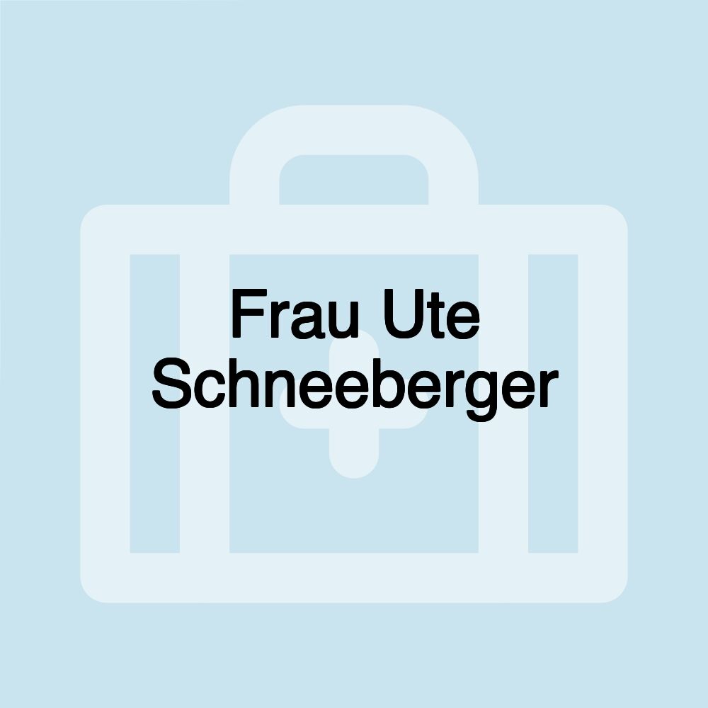 Frau Ute Schneeberger