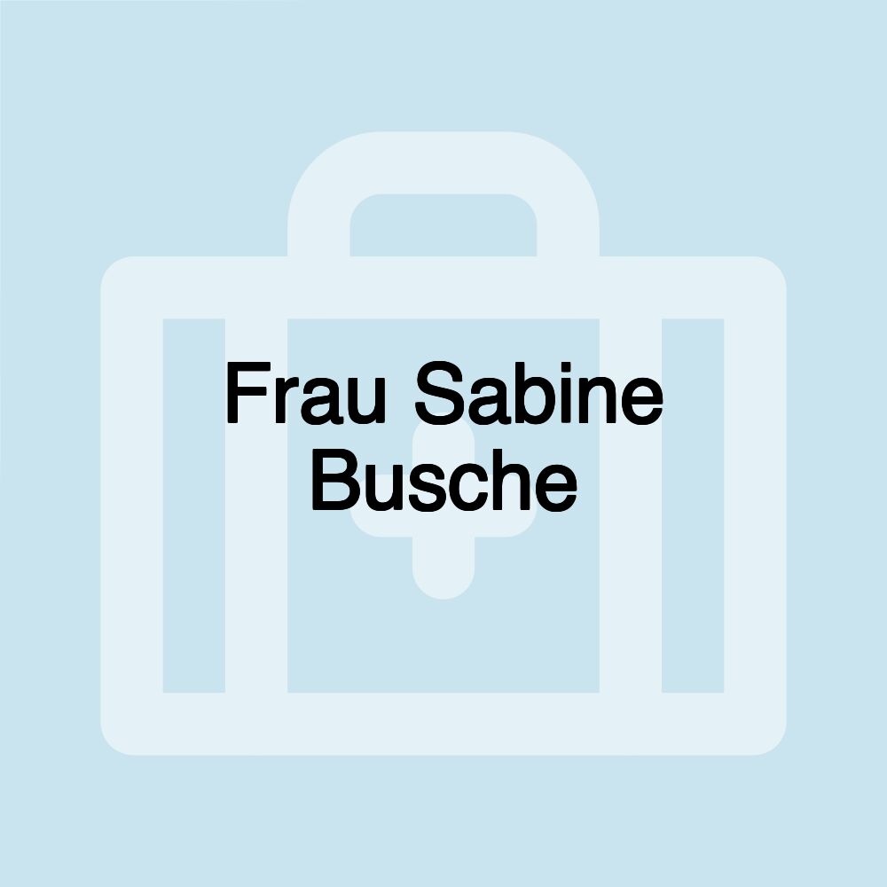 Frau Sabine Busche