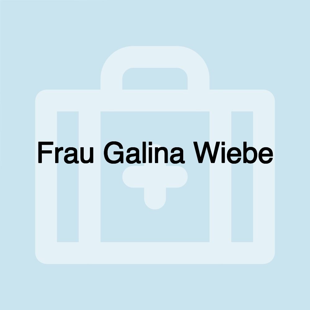 Frau Galina Wiebe