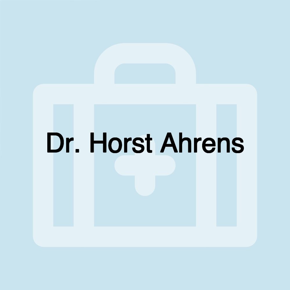 Dr. Horst Ahrens