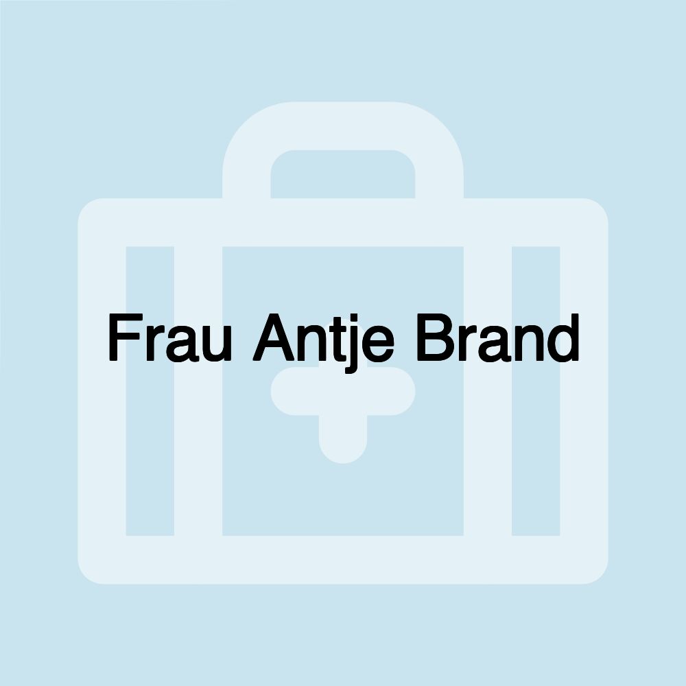 Frau Antje Brand