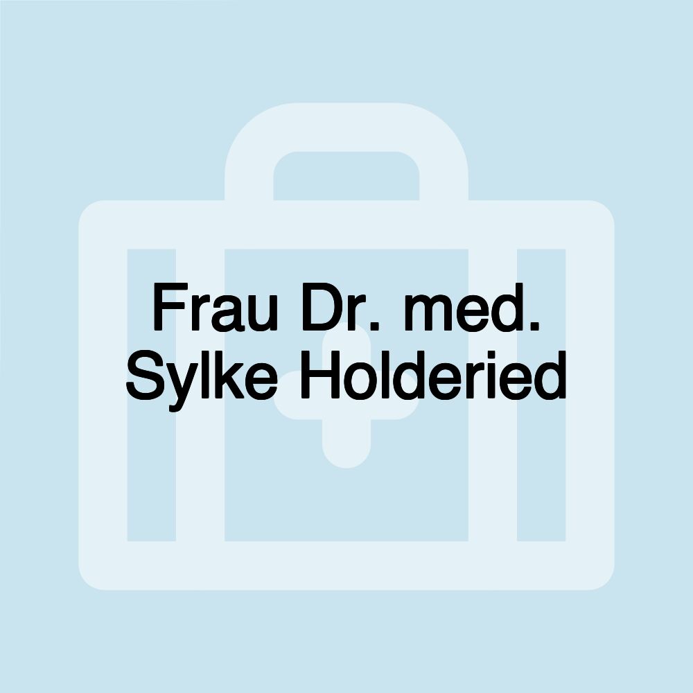 Frau Dr. med. Sylke Holderied