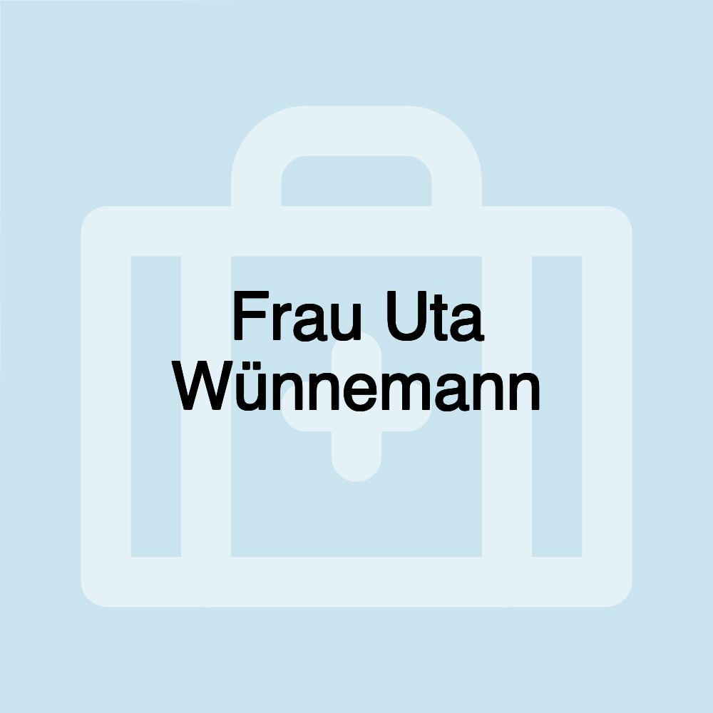 Frau Uta Wünnemann