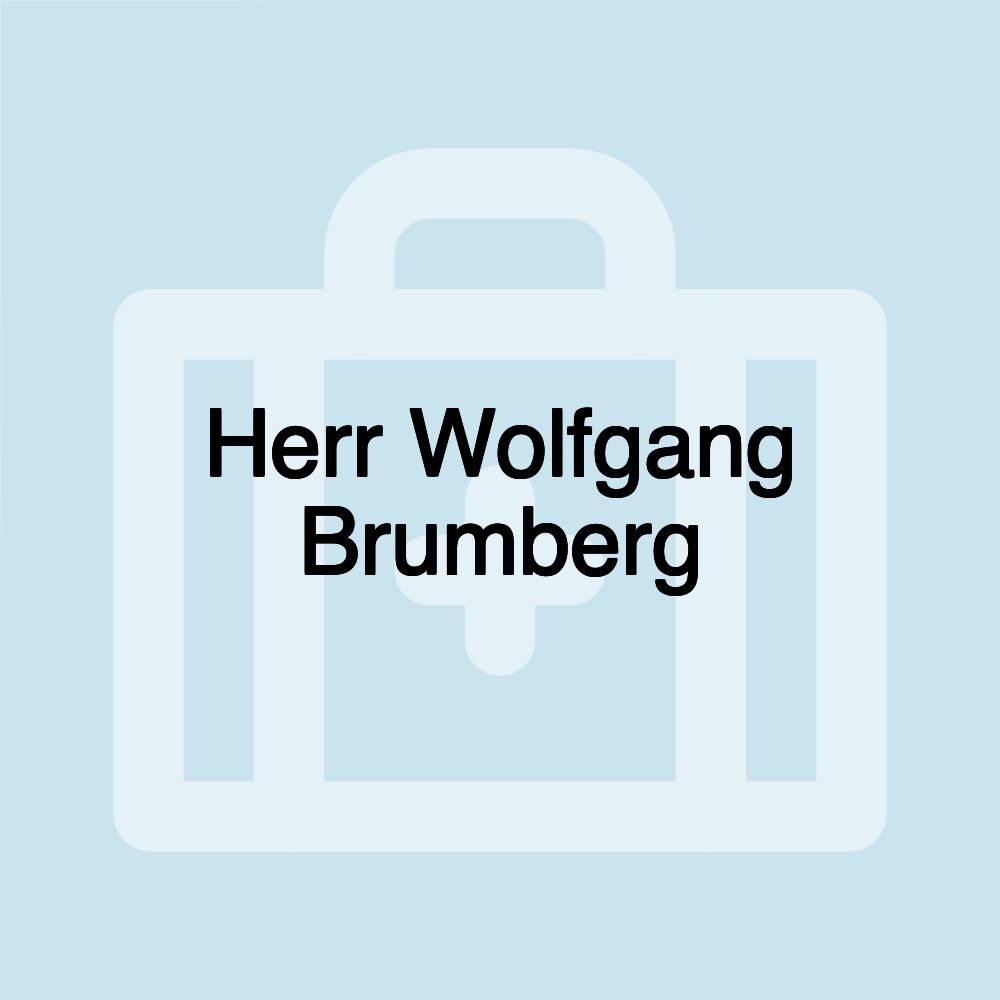 Herr Wolfgang Brumberg