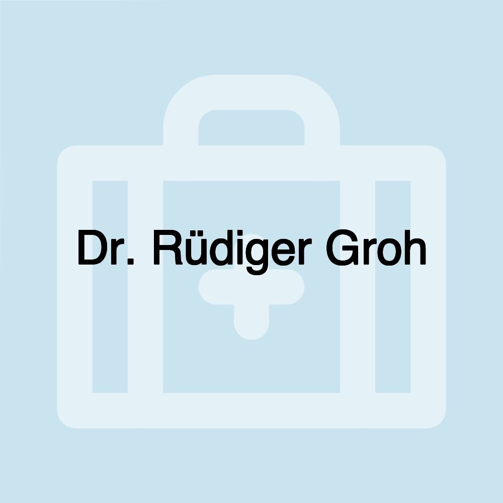 Dr. Rüdiger Groh