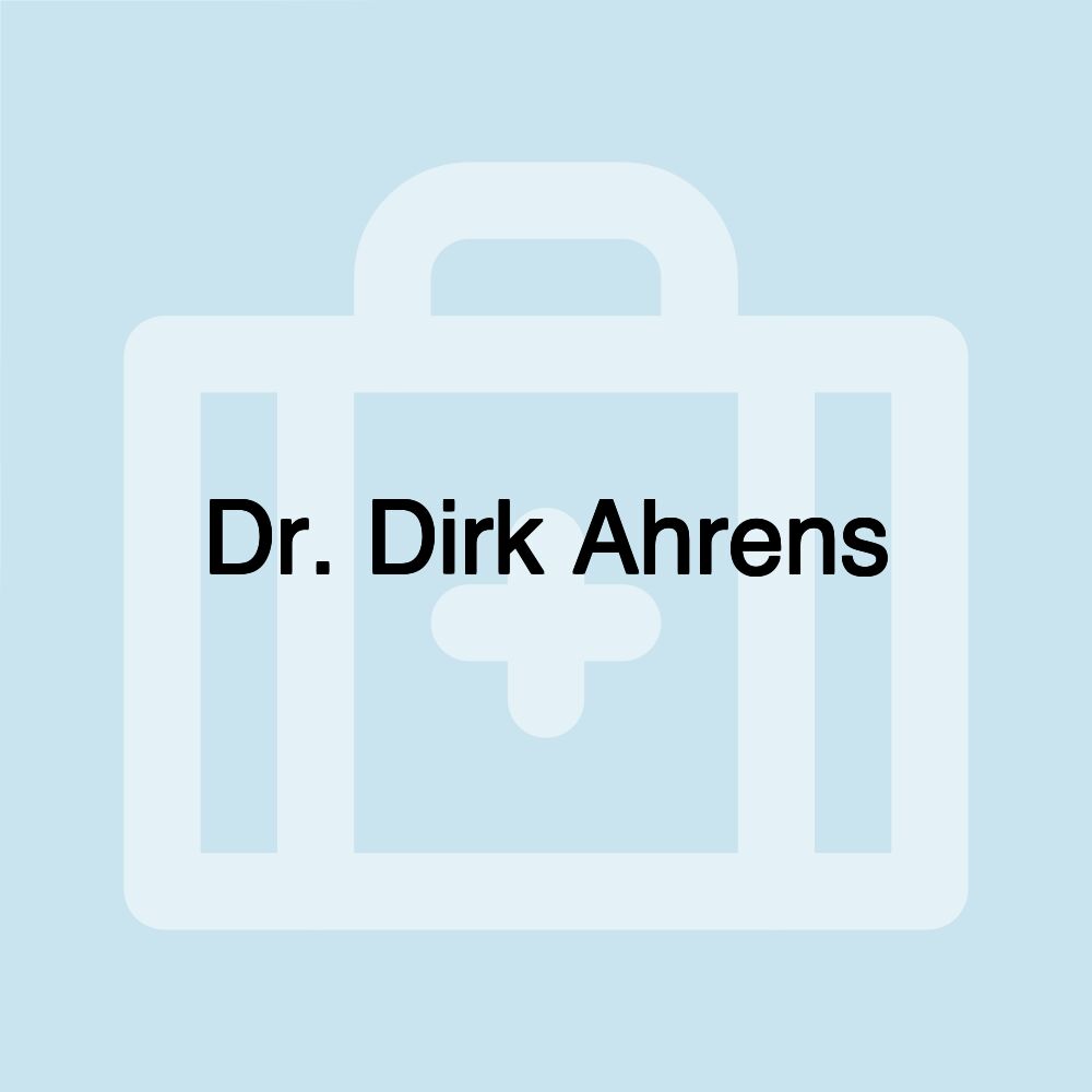 Dr. Dirk Ahrens