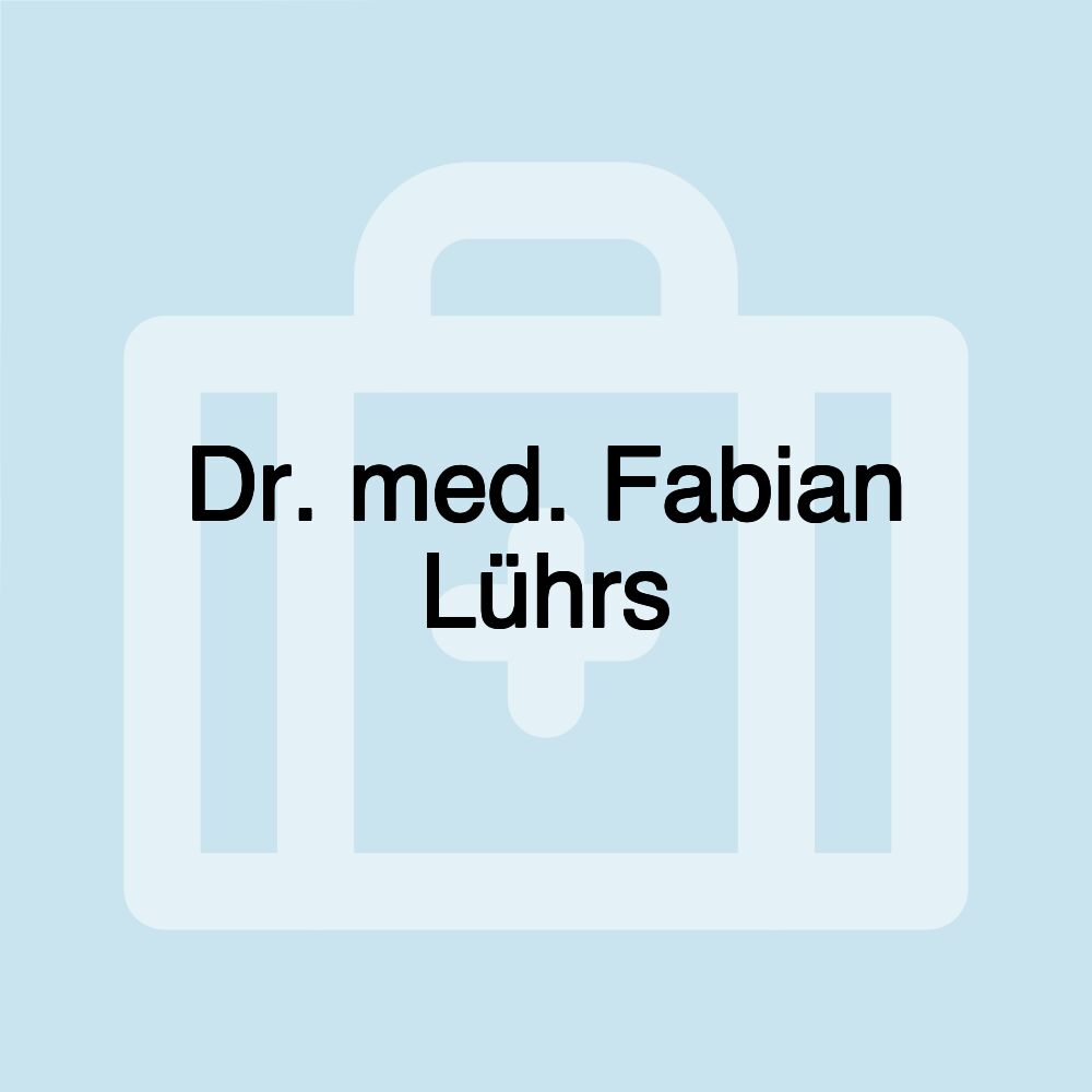 Dr. med. Fabian Lührs