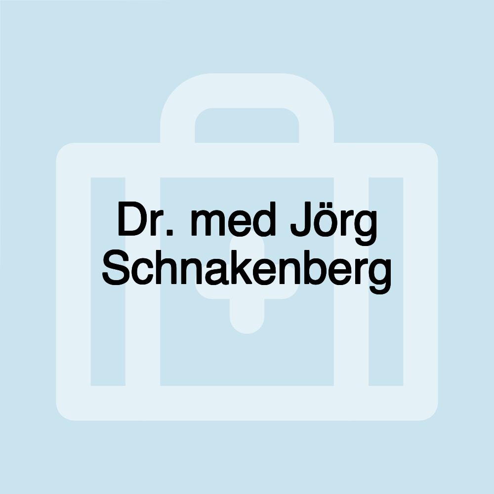 Dr. med Jörg Schnakenberg