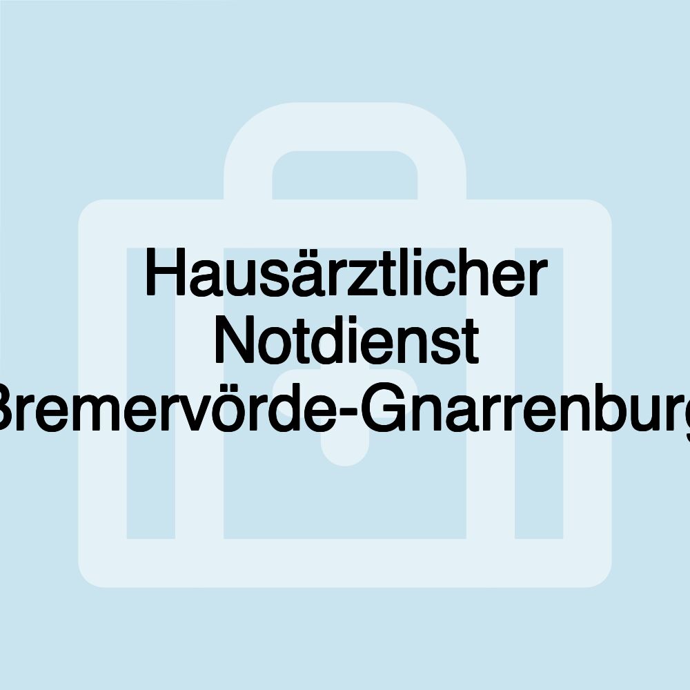 Hausärztlicher Notdienst Bremervörde-Gnarrenburg