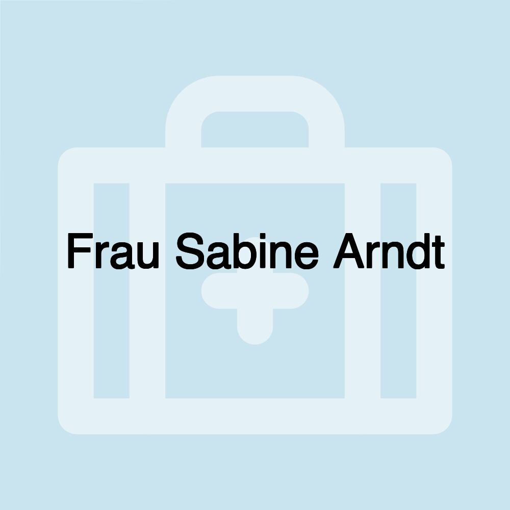 Frau Sabine Arndt