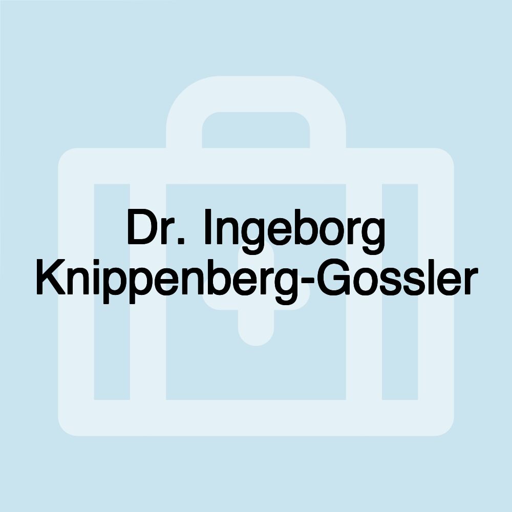 Dr. Ingeborg Knippenberg-Gossler