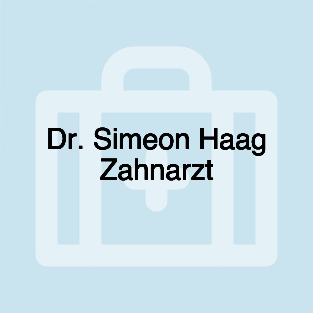 Dr. Simeon Haag Zahnarzt