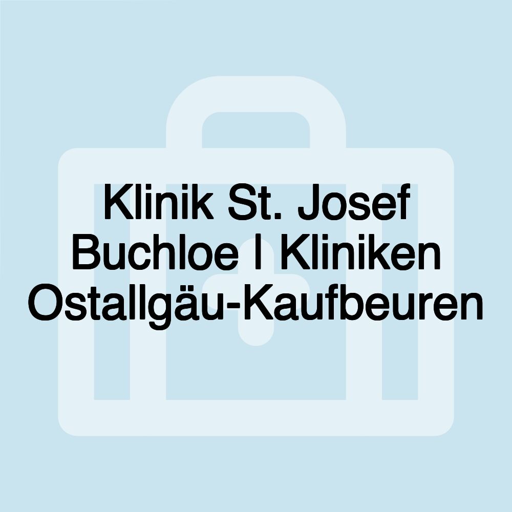 Klinik St. Josef Buchloe | Kliniken Ostallgäu-Kaufbeuren