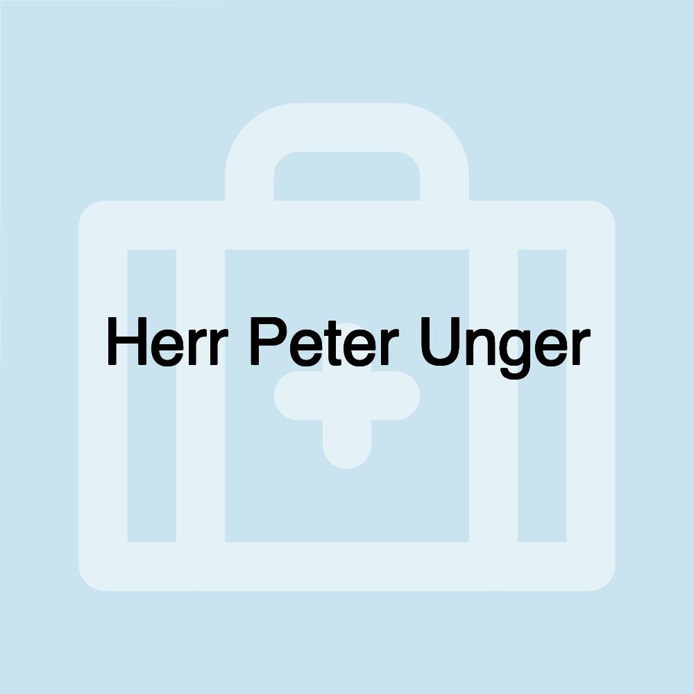 Herr Peter Unger