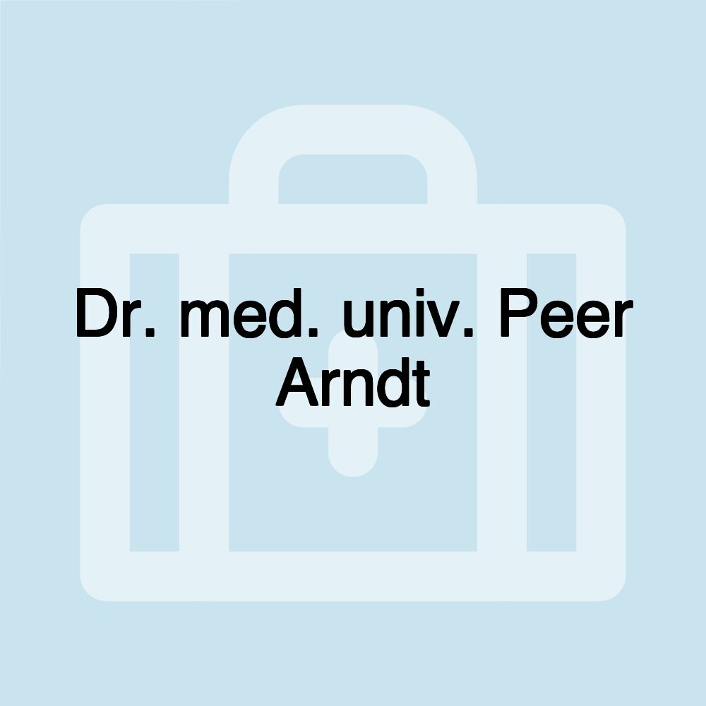 Dr. med. univ. Peer Arndt